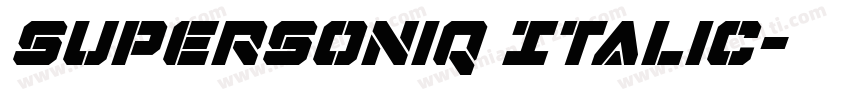 SuperSoniq Italic字体转换